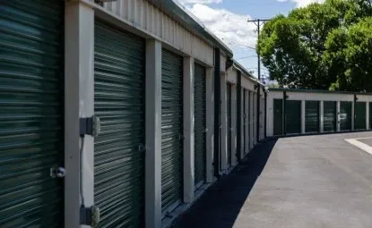 Close up of exterior storage units.