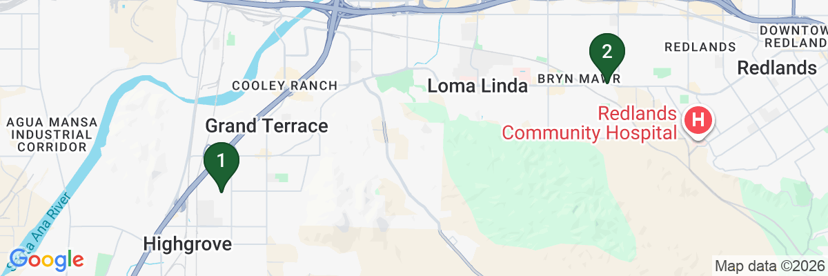 Map showing facility locations