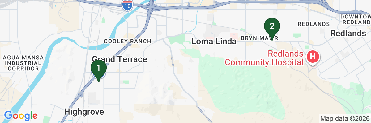 Map showing facility locations