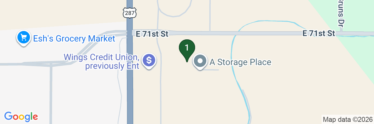 Map showing facility locations