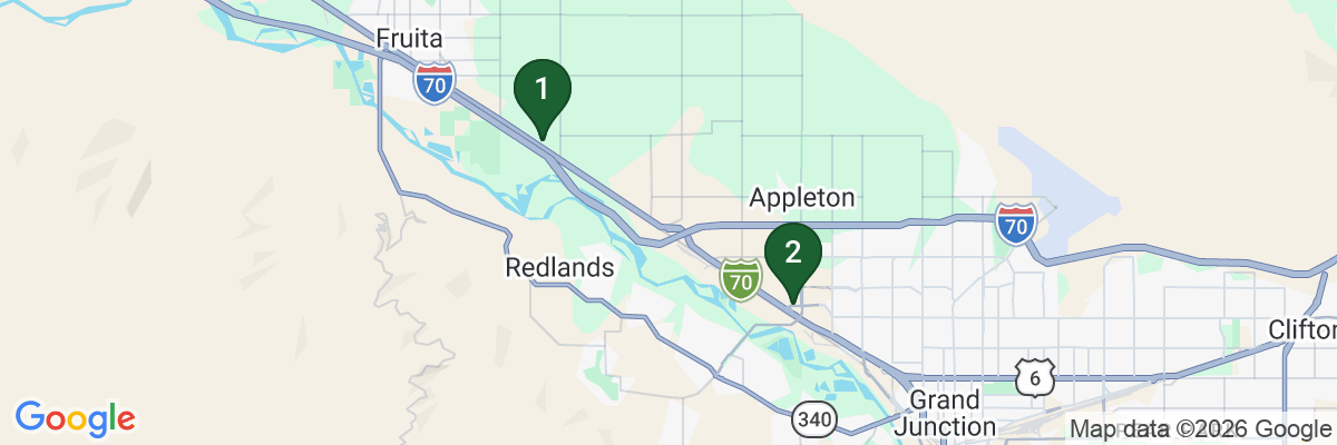 Map showing facility locations