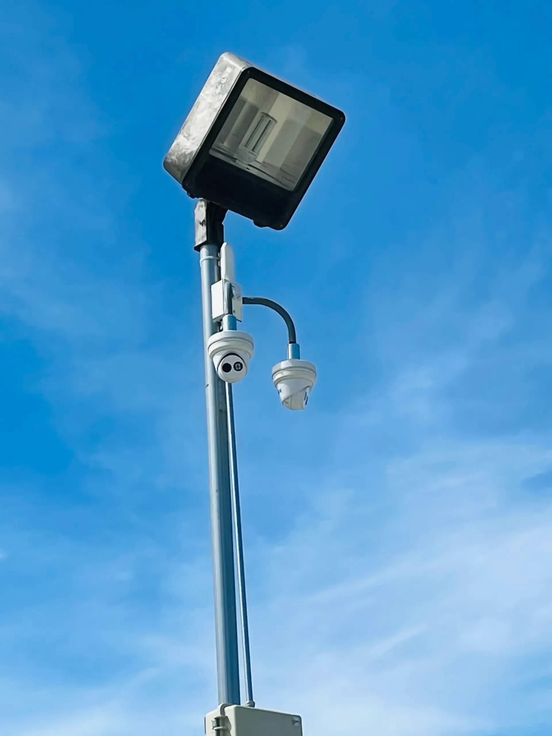 Modern cameras at a storage facility.