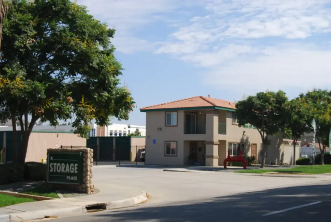 A Storage Place two story office and entrance.